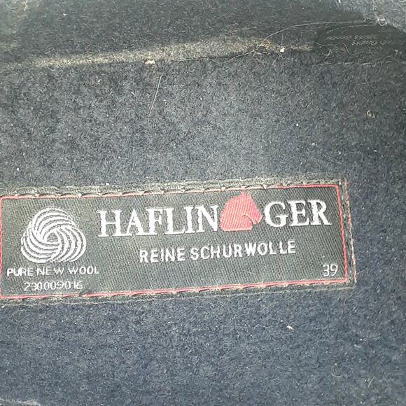 Haflinger Magic Swirl Navy Denim Felted Wool Clog Slipper Size 39 - Picture 4 of 8